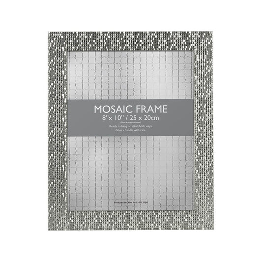 Mosaic Picture Photo Frame 8 x 10" Silver