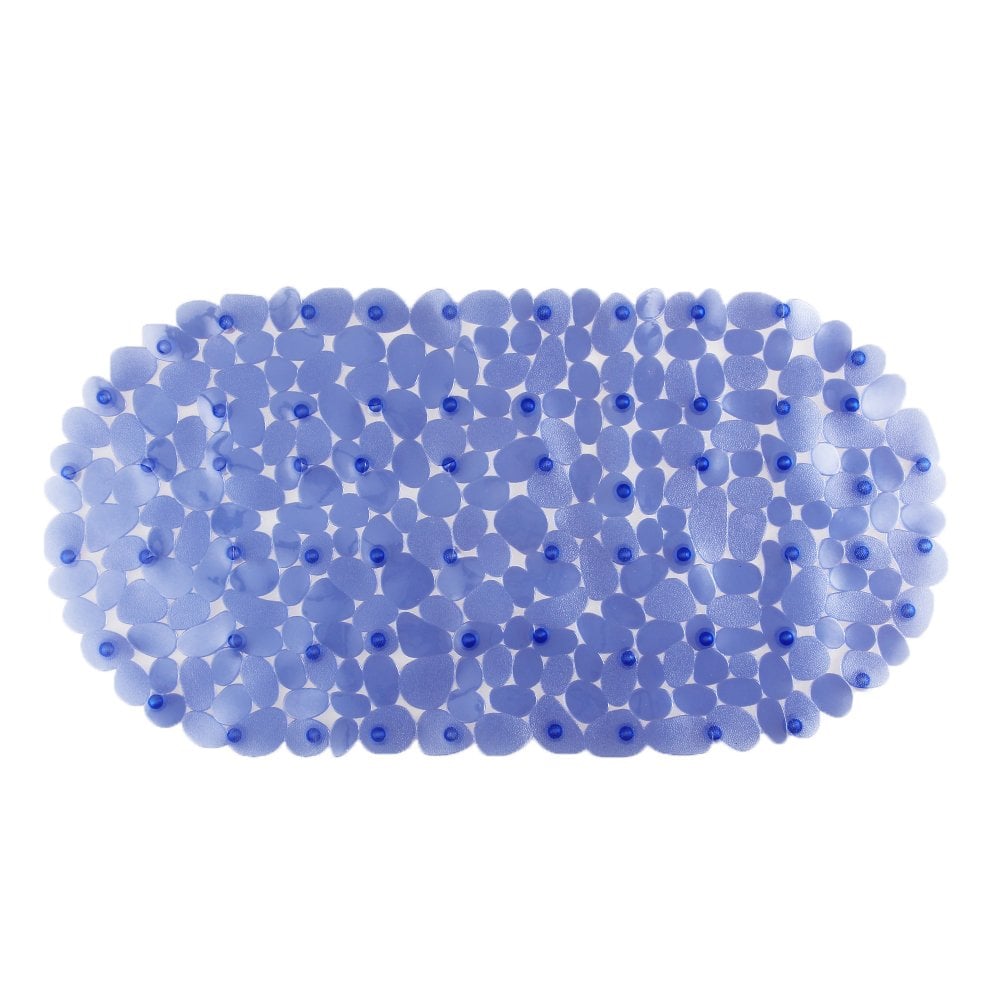 Bath Shower Mat Blue Pebble
