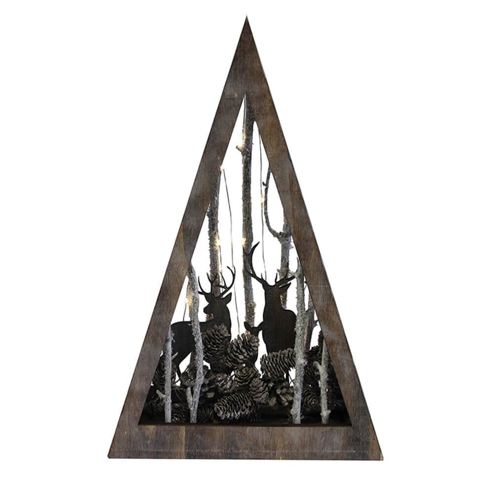 LED Light up Christmas Scene Triangle 57.5cm