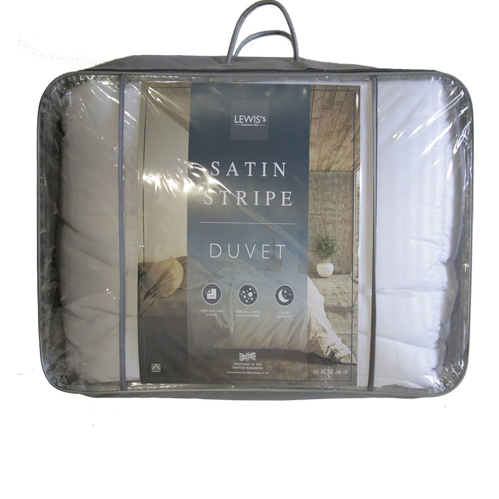 Lewis's Satin Stripe 13.5 Tog Cosy Duvet - Single/Double/King