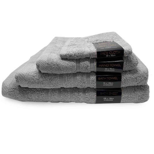 Luxury Egyptian 100% Cotton Towel Range - Silver