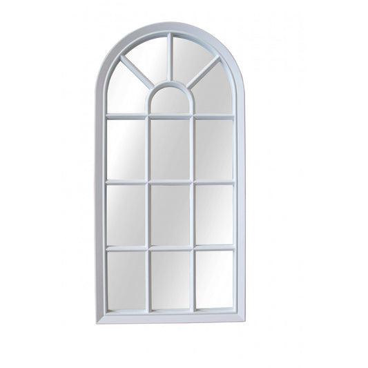 Window Large Hallway Mirror 34 x 69cm - White