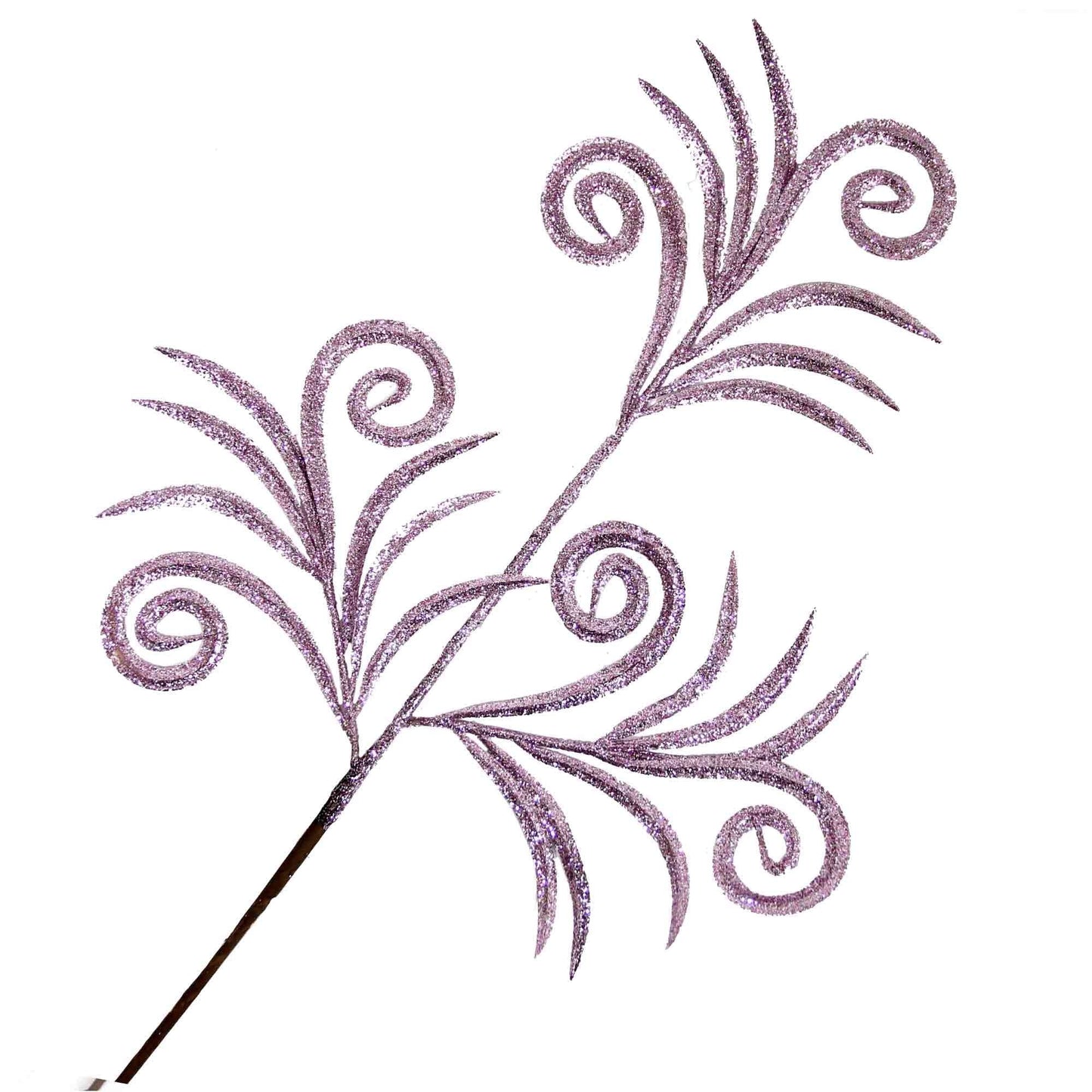 Spiral Glitter Stem Pick Christmas Decoration - Pink