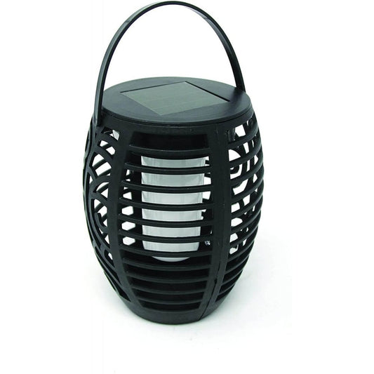 Silver & Stone Solar Powered Moroccan Flicker Flame Table Lantern