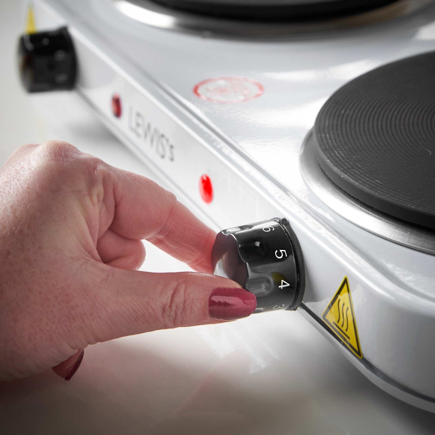 Lewis's Hotplate Double 2500W - White