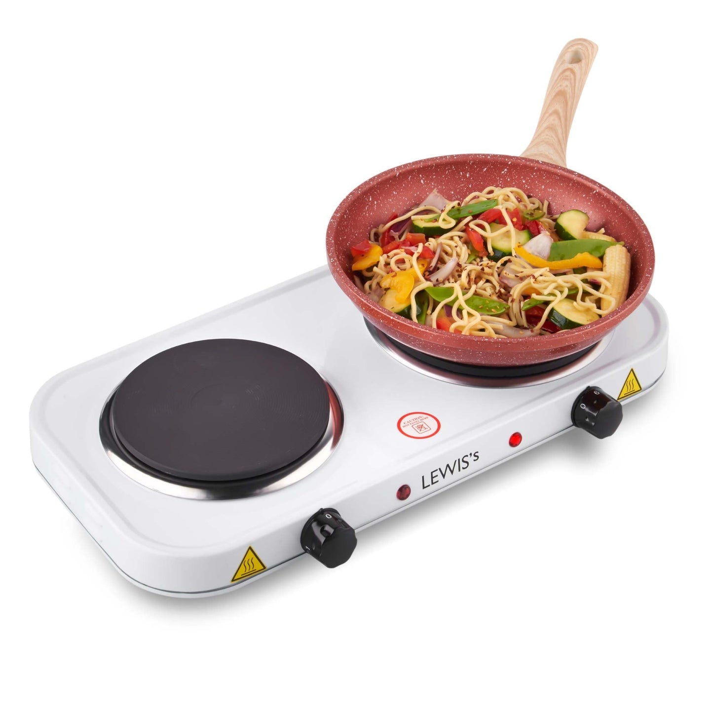 Lewis's Hotplate Double 2500W - White