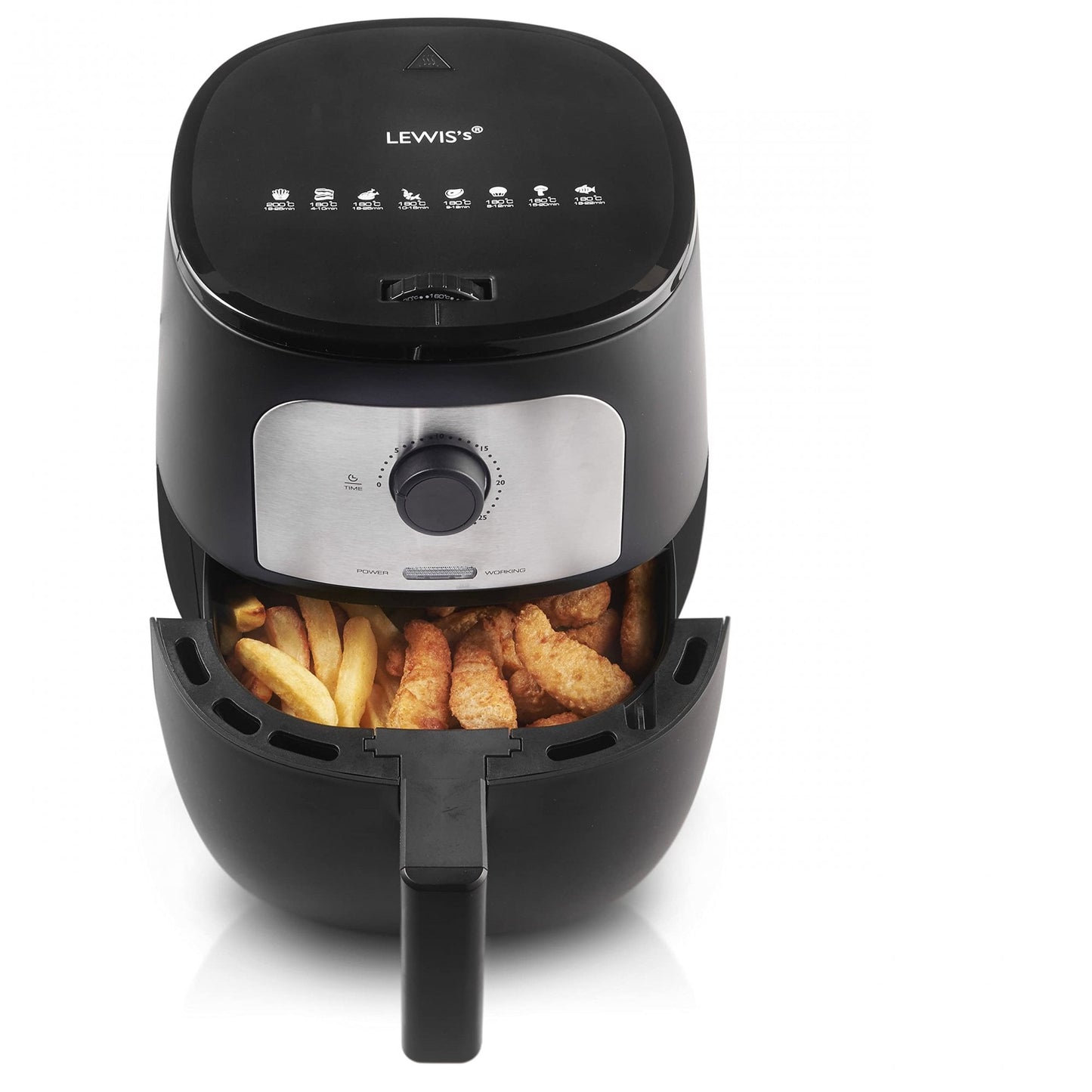 Lewis's Manual Air Fryer 4.3L - Black