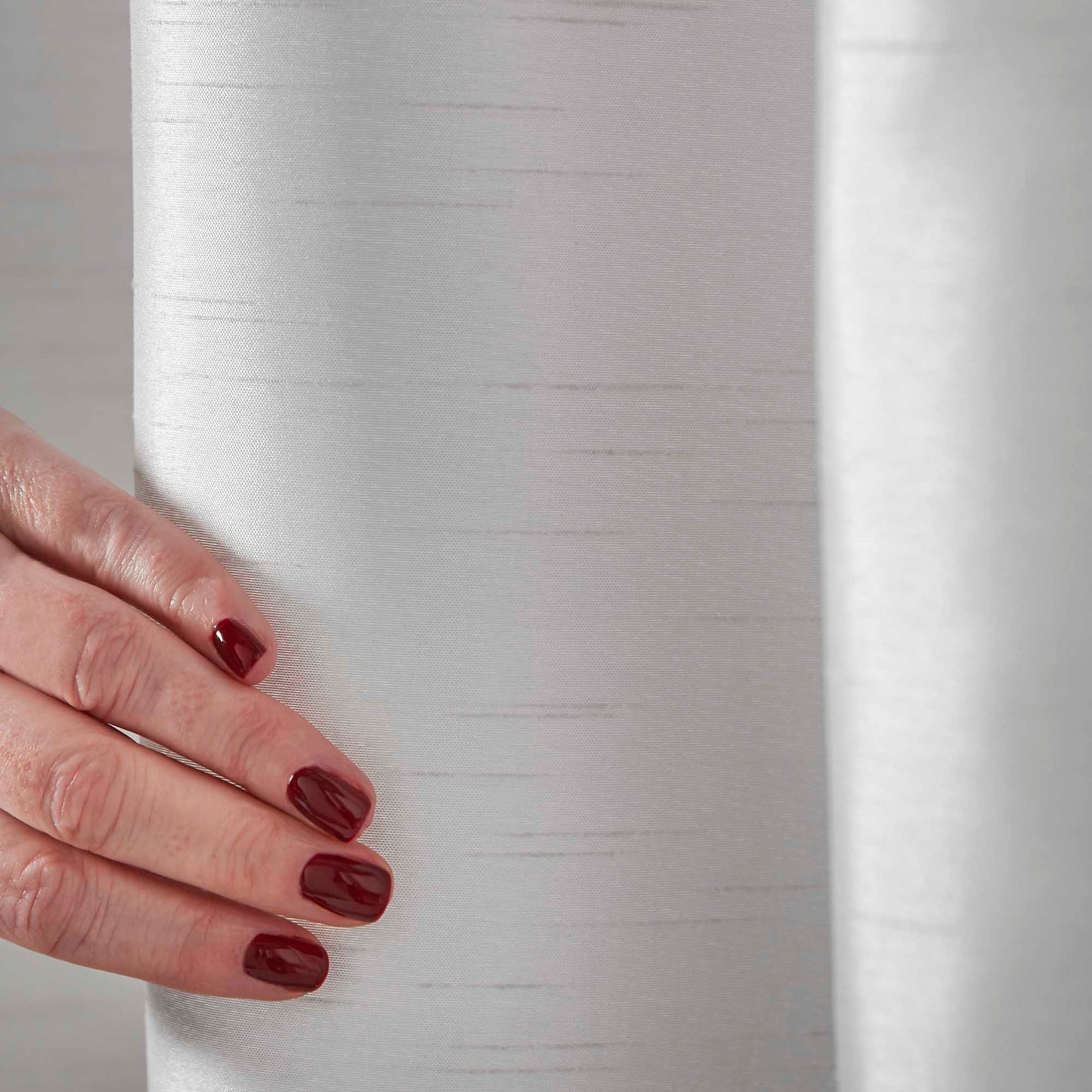 Cannes Faux Silk Pintuck Embellished Eyelet Curtains - Silver