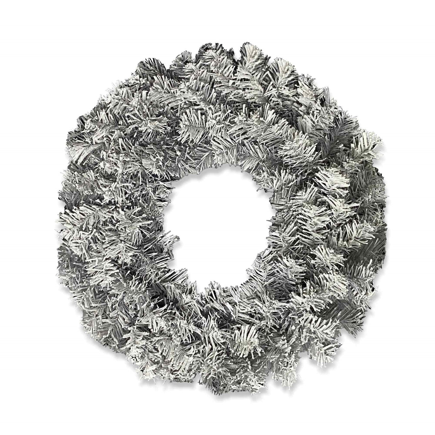 Christmas Sparkle Wreath Silver Flocked Christmas Luxury 60cm