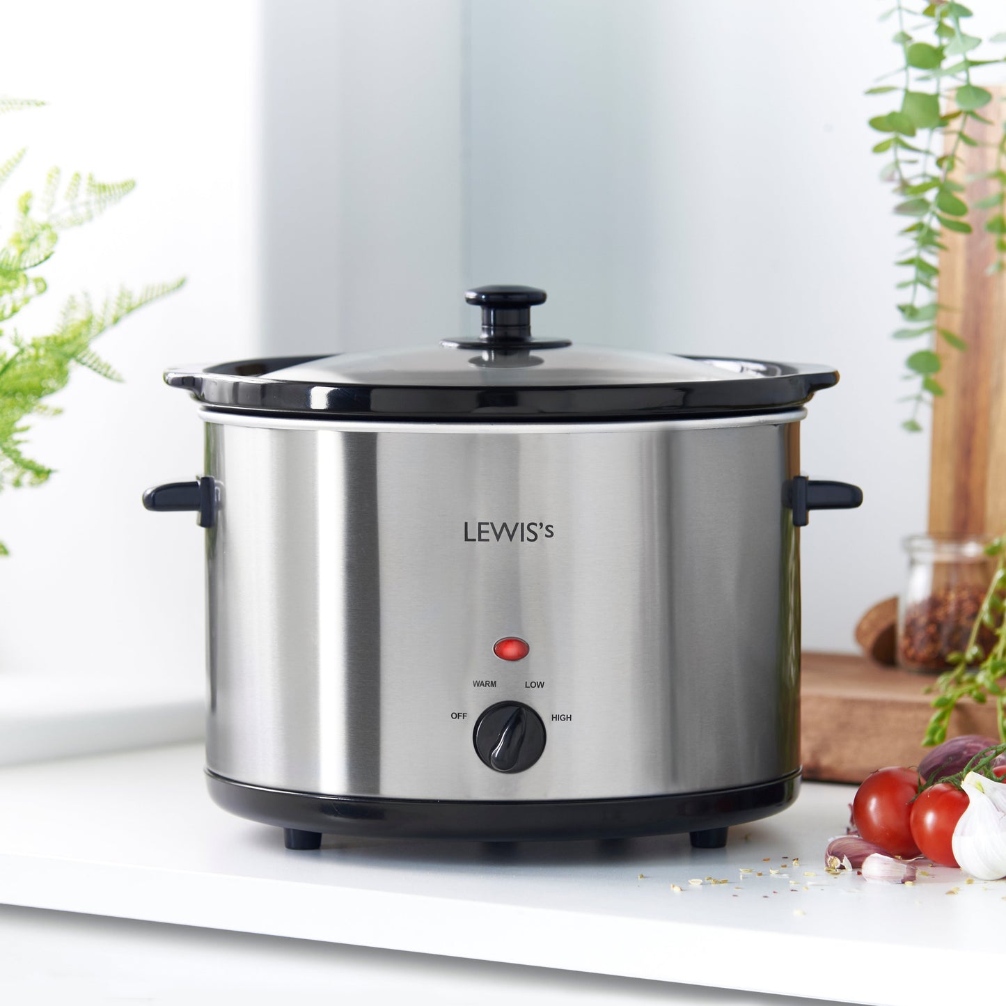 Lewis's Slow Cooker 5L Stainless Steel