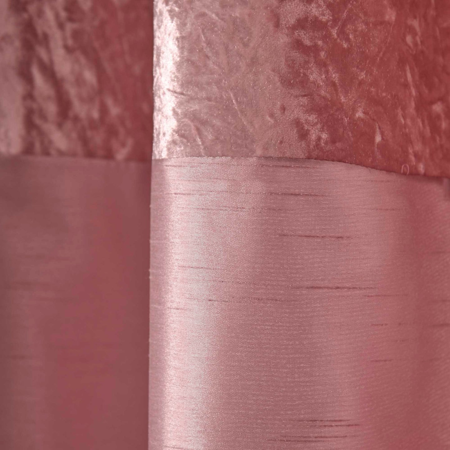 Olivia Velvet Top Eyelet Curtains - Blush