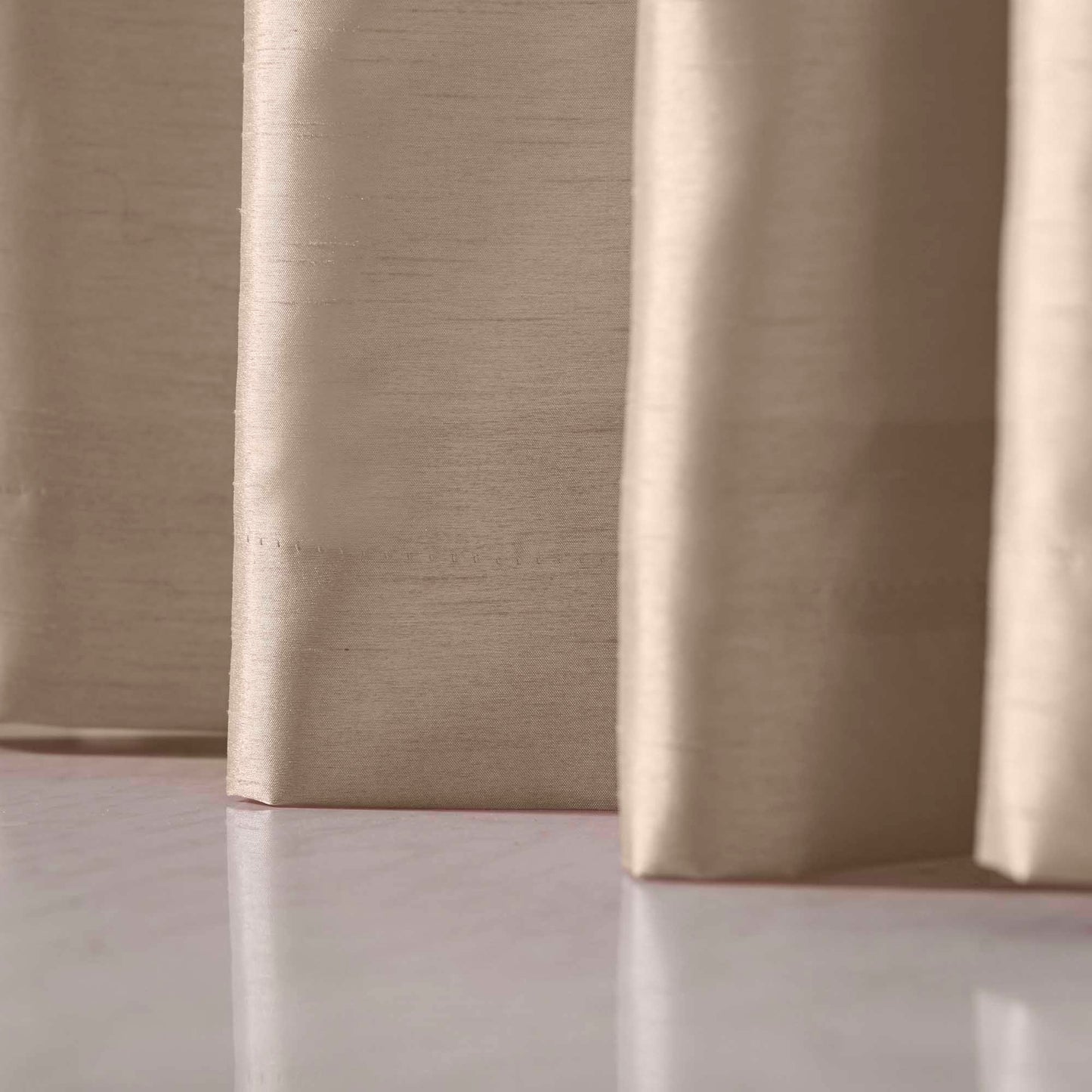 Olivia Velvet Top Eyelet Curtains - Mink