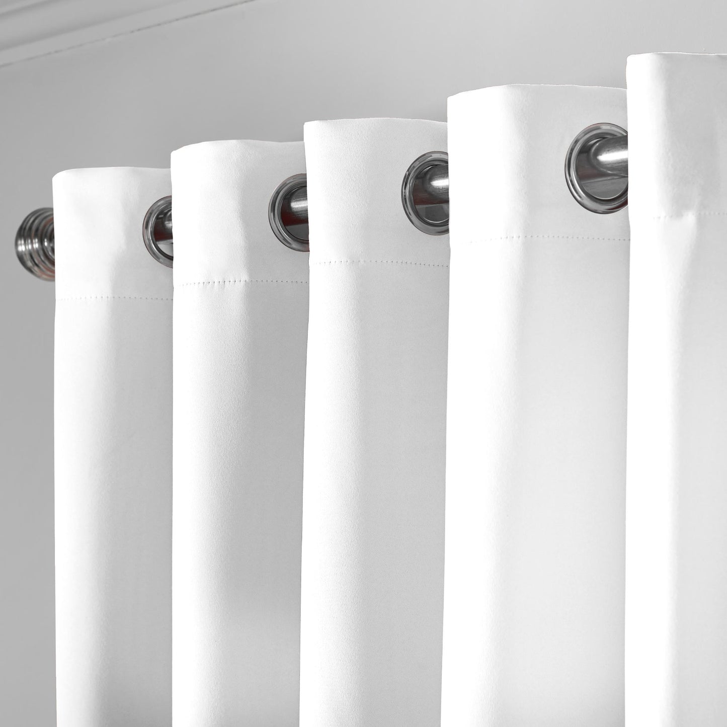 Eclipse Soft Touch Blockout Eyelet Curtains - White