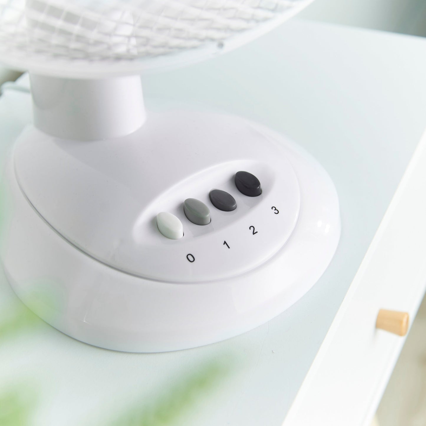 Lewis's 12" Tabletop Desk Fan Adjustable Tilt Head & Push Button Controls