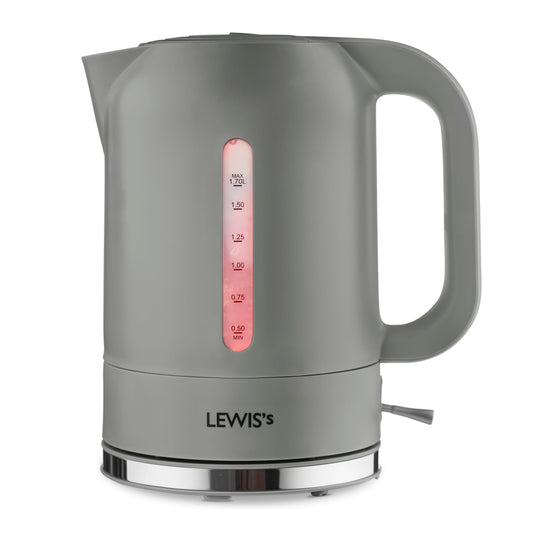 Lewis's Manhattan Jug Kettle 1.7L 3KW - Grey