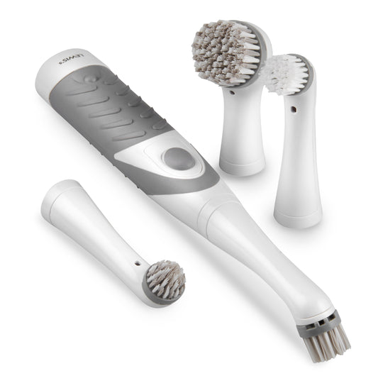 LEWIS'S Turboscrub Brush – Cleaning Products – Scrubbing Brush, Electric Cleaning Brush, Scrubber Bottle Brush, Power Scrubber, Long Brush, Spin Scrubber, Electric Scrubbing Brush