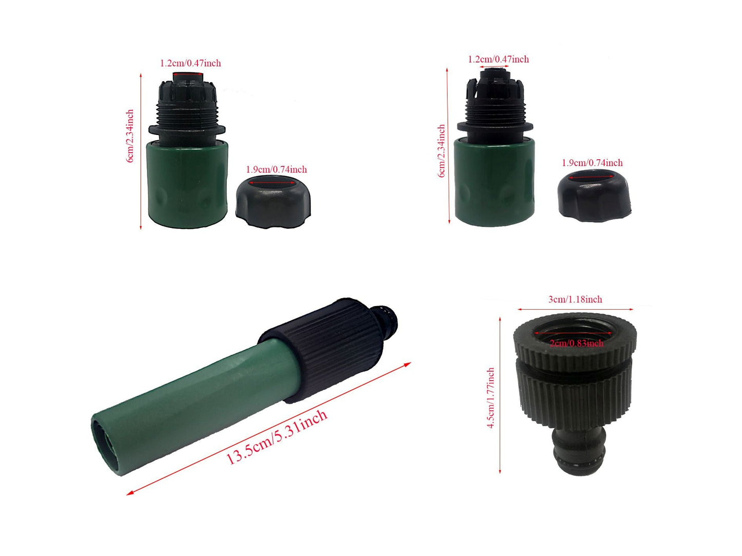 Silver & Stone Hose 4 PIece Connector Set