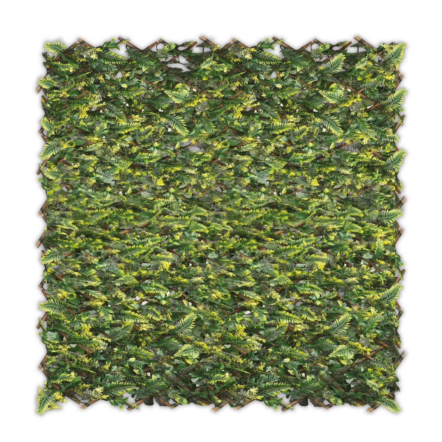 Silver & Stone Expanding Willow Leaf Trellis with Artificial Leaves 2m x 1m