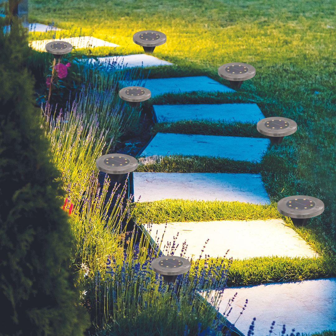 Outdoor Solar Ground Lights Pack of 8