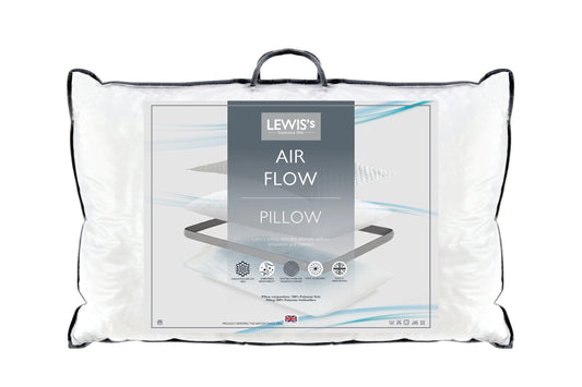 Lewis's Air Flow Pillow Home Living Bed Bedroom Extra Support & Comfort
