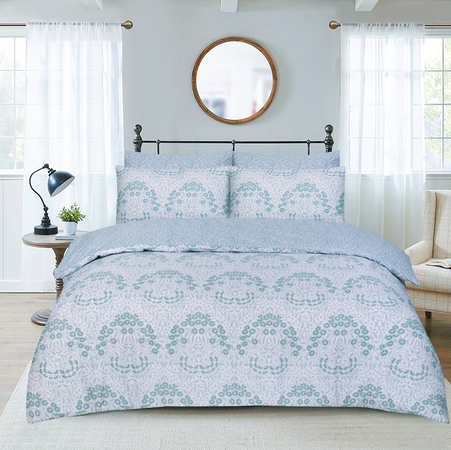 Isadora Duvet Set - Duck Egg