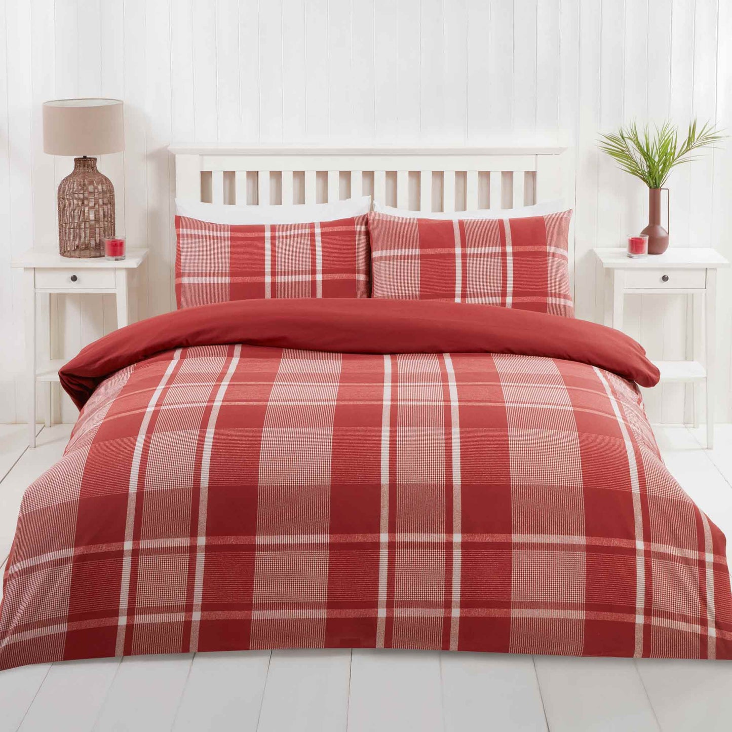 Hampton Duvet Set - Red