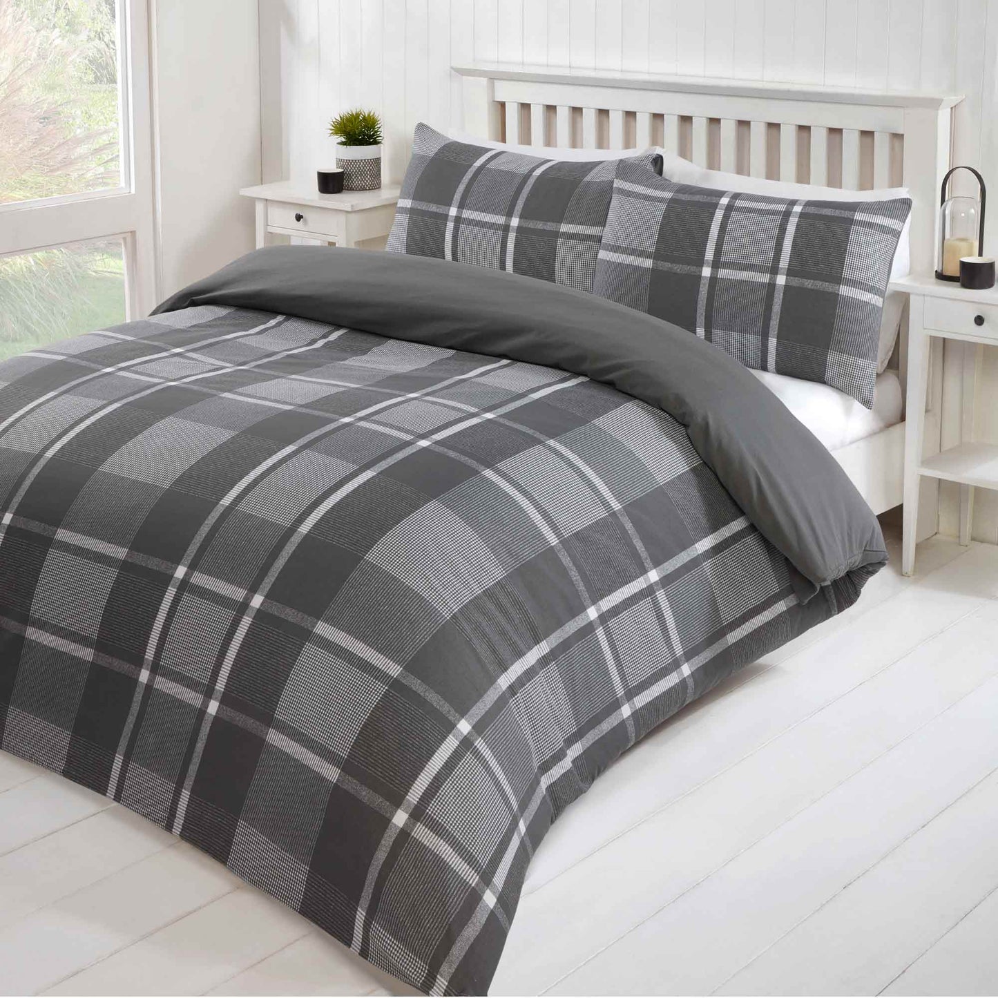 Hampton Duvet Set - Grey