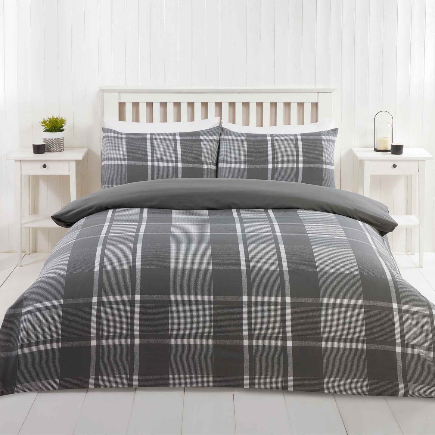 Hampton Duvet Set - Grey