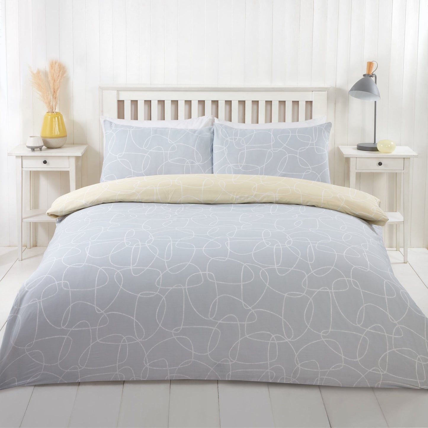Pebble Duvet Set - Grey