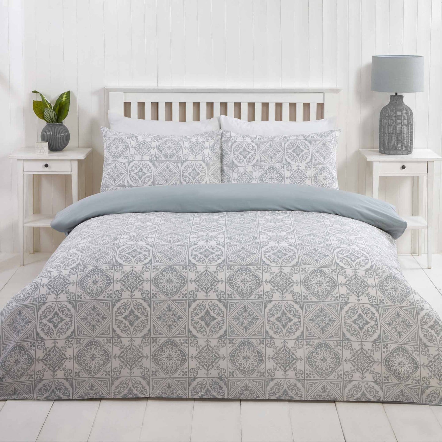 Porto Duvet Set - Grey