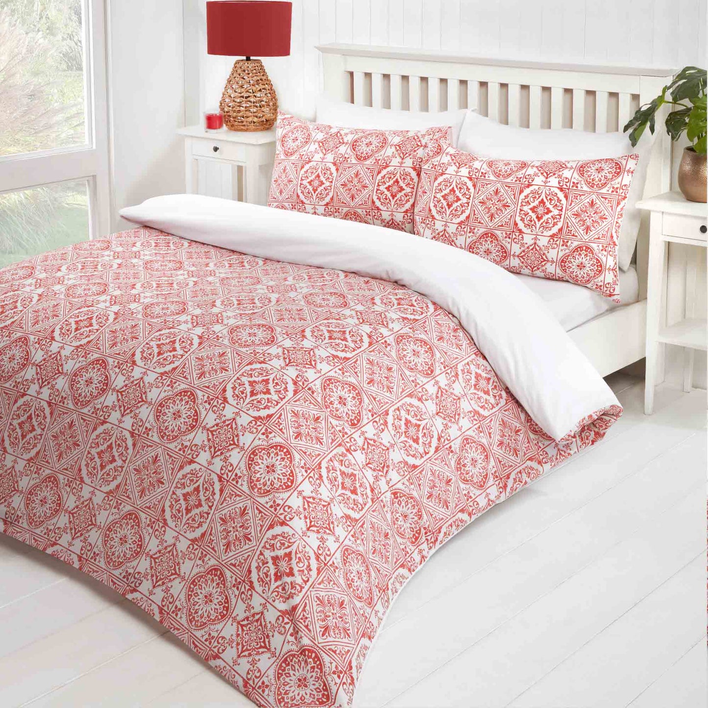 Porto Duvet Set - Red