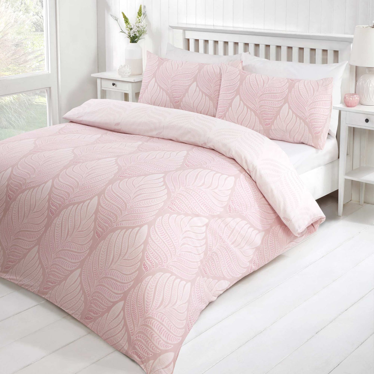 Foglia Duvet Set - Pink