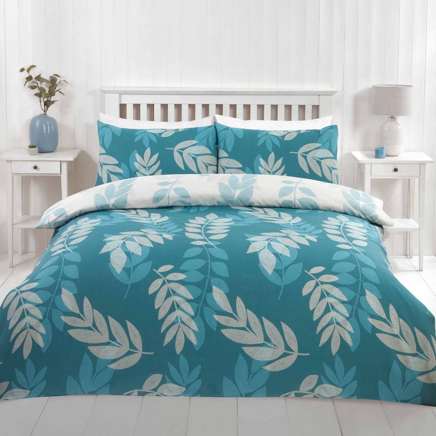 Frond Duvet Set - Teal