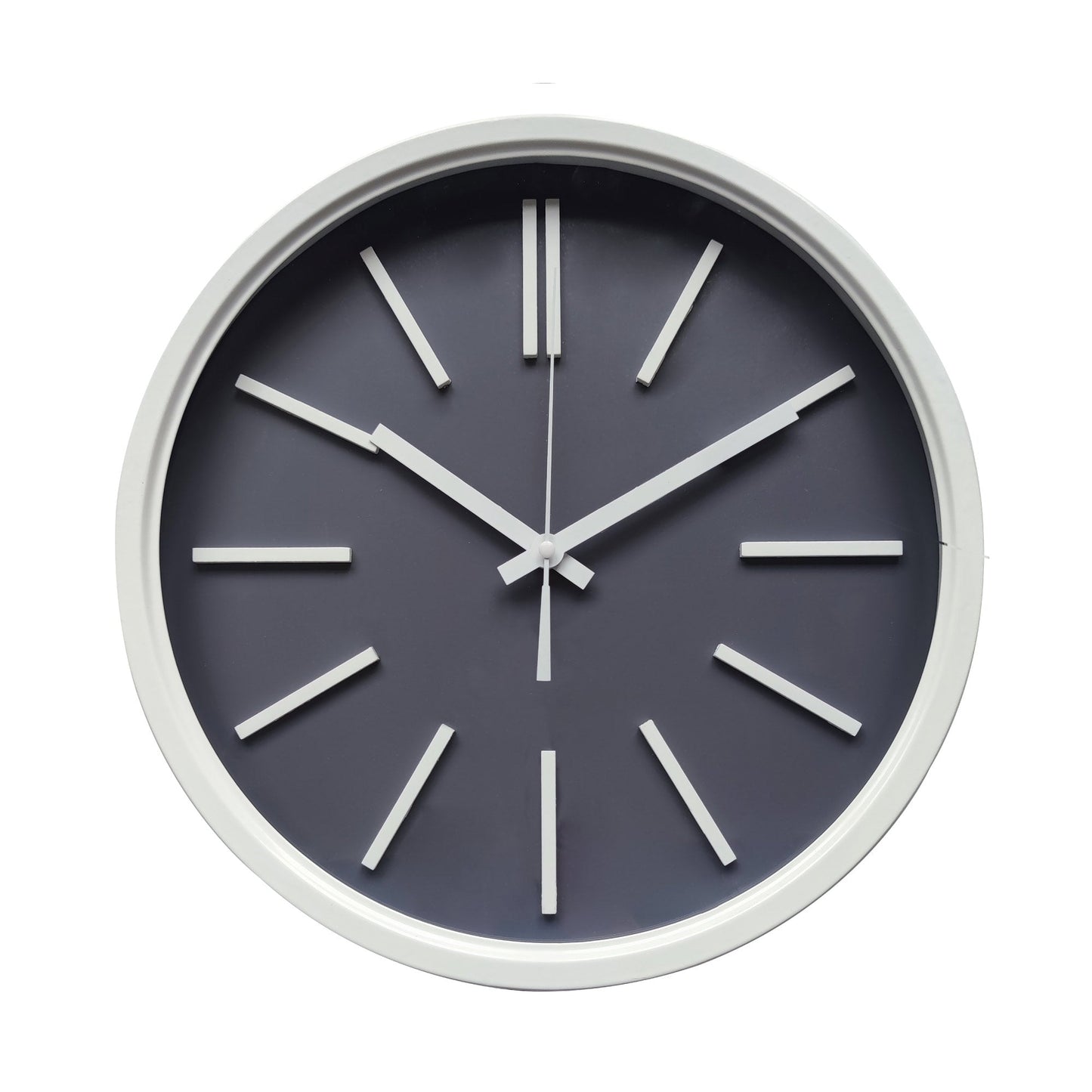 Wall Clock - Grey and White 35x35x5.5cm