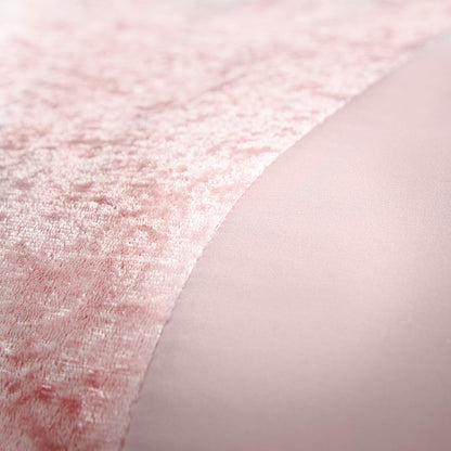 Amelia Crushed Velvet Duvet Set - Blush Pink