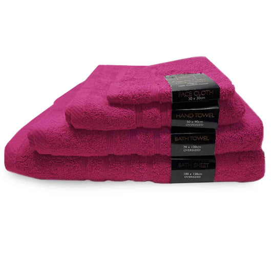 Luxury Egyptian 100% Cotton Towel Range - Fuschia