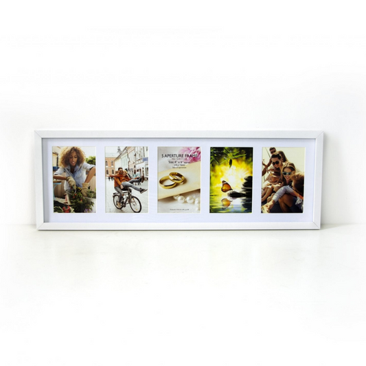 Picture Photo Frame with 5 Photos White