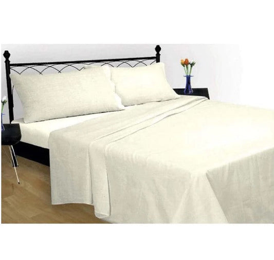 Brushed Cotton Sheet Set - Cream