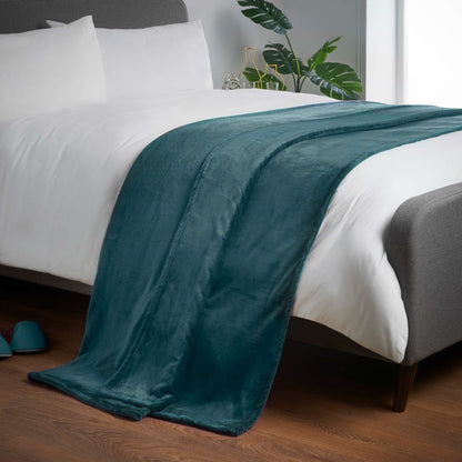 Super Soft Flannel Throw - Teal
