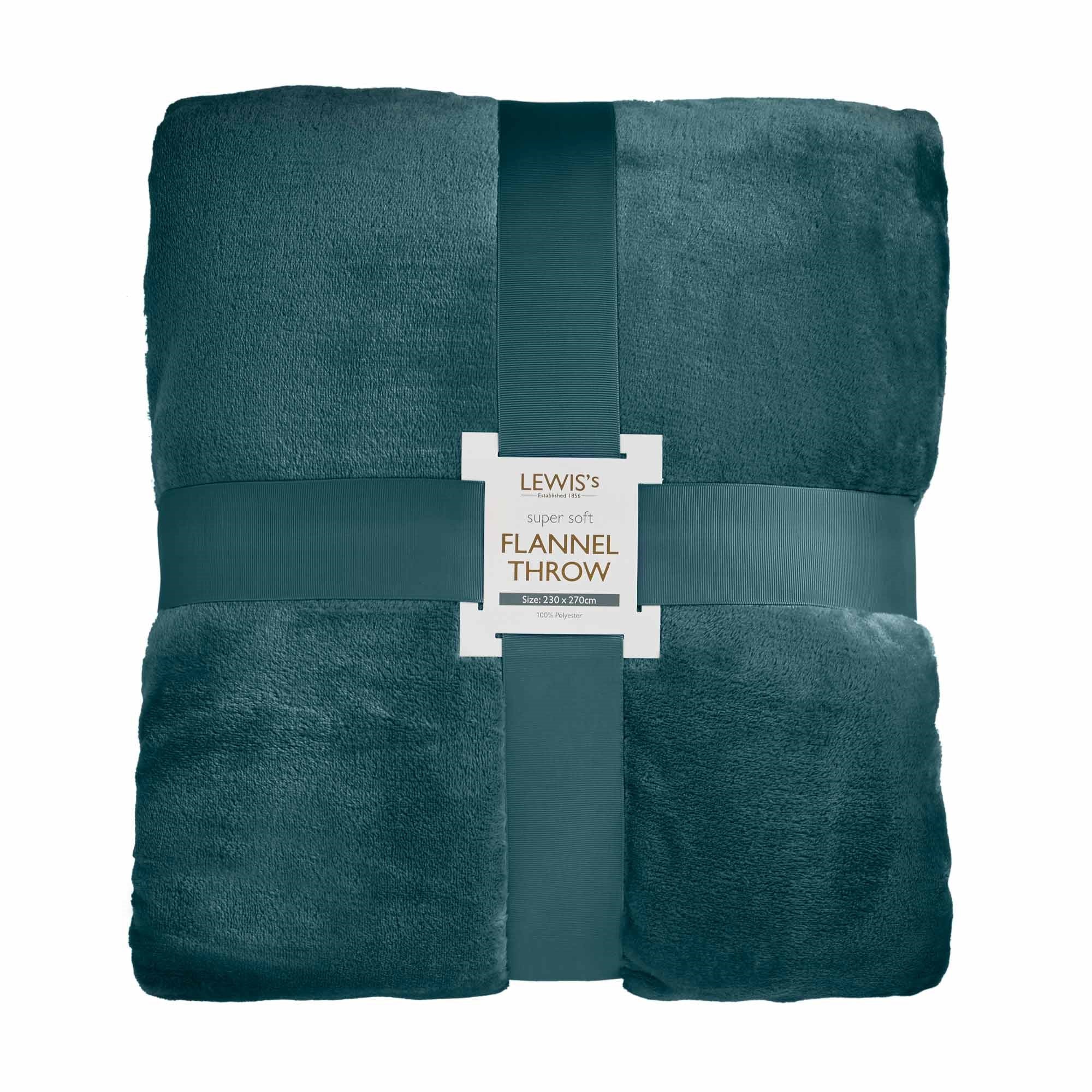 Super Soft Flannel Throw - Teal – Lewis's