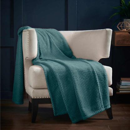 Super Soft Waffle Throw - Teal