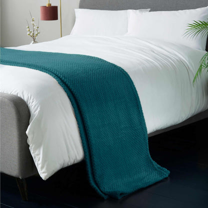 Super Soft Waffle Throw - Teal