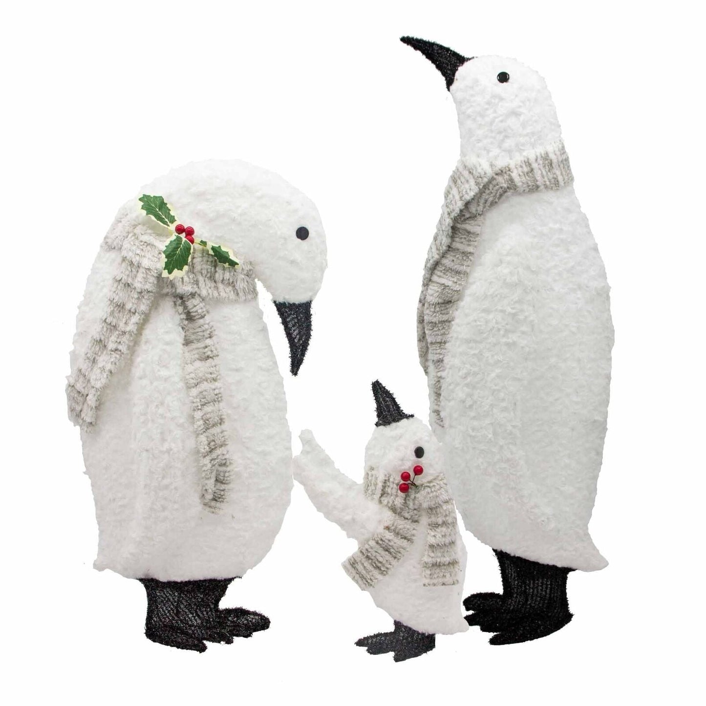 Christmas Sparkle Prelit Snowy Family of Penguins Lit