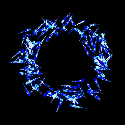Christmas Sparkle Icicle Sculpture Lights x 100 Bright Blue LEDs - Mains Powered