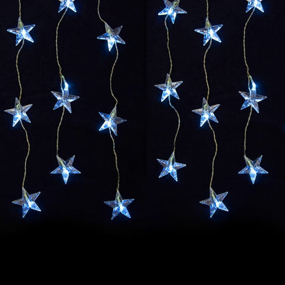 Christmas Sparkle Curtain Lights x 24 White LEDs - Mains Operated