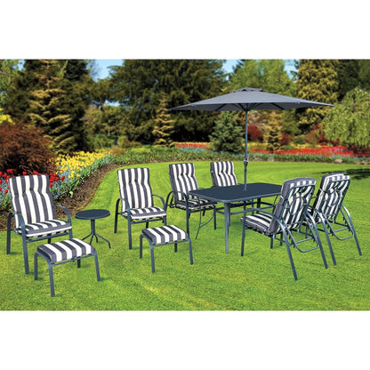 Silver & Stone Windsor Outdoor Furniture Set - 11 Piece Set