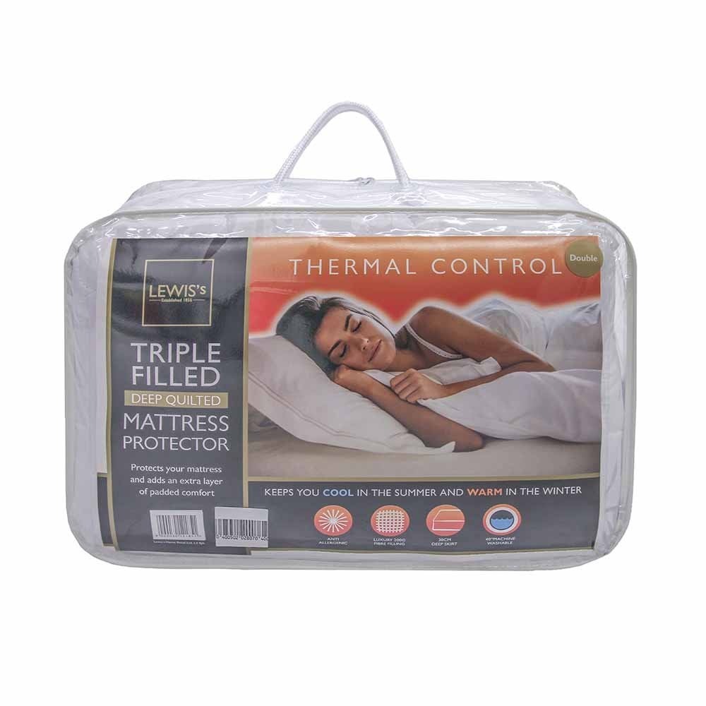 Lewis's Triple Filled Deep Quilted Mattress Protector - Single/Double/King