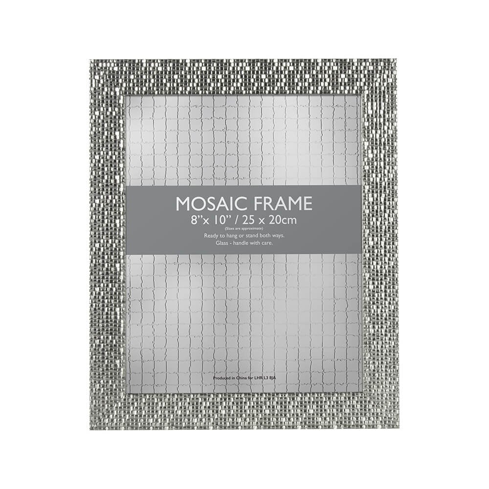 Mosaic Picture Photo Frame 8 x 10" Silver