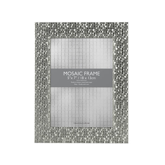 Mosaic Picture Photo Frame 5 x 7" Silver