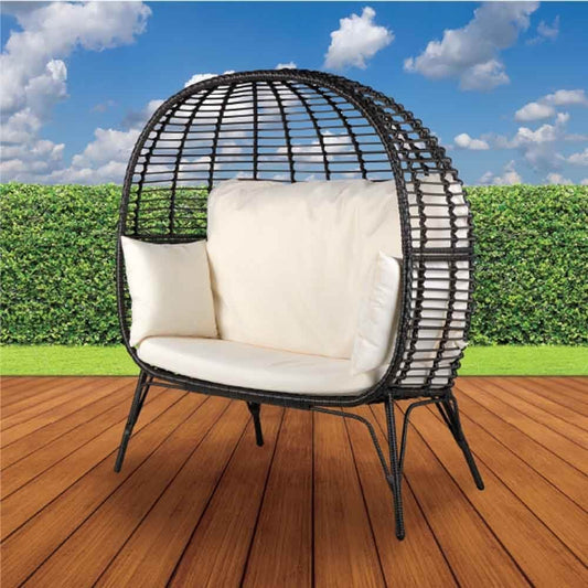 Rattan Floor Standing Double Seater Egg Chair